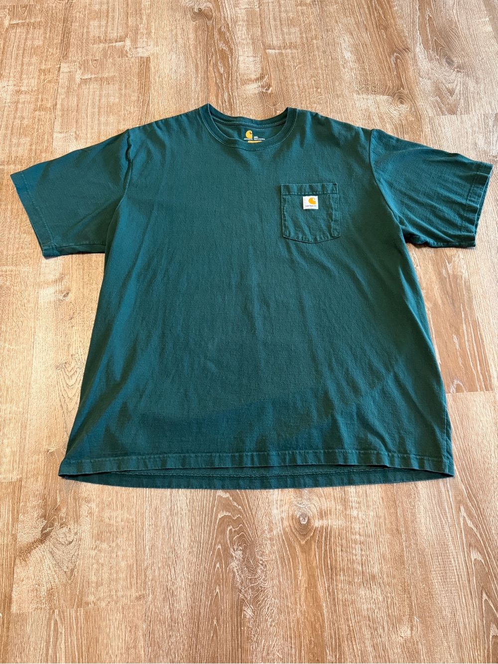 Carhartt K87 2XL Dark Green Pocket T Shirt Workwear Cotton Tee